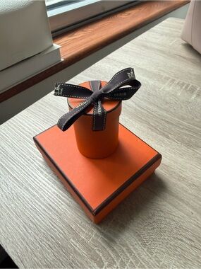 Hermes Orange Gift Boxes with Brown Ribbon